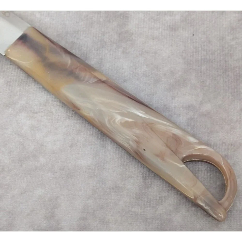 Vintage Tupperware 10 Inch Fork Tipped Serrated Slicer Knife Cattaraugus USA
